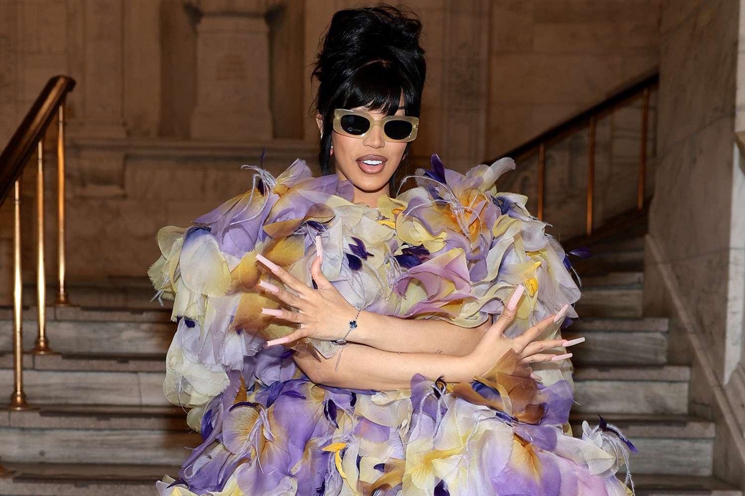 Cardi B Wows In An Explosion Of Fabric And Sky-High Heels At Marc ...