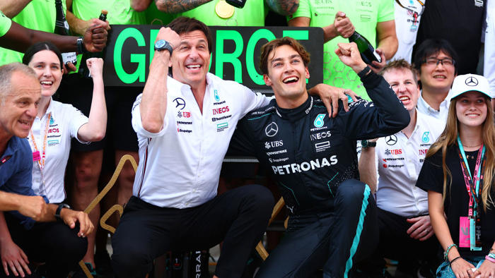 toto wolff calls radio message to george russell ‘dumbest’ moment of mercedes career