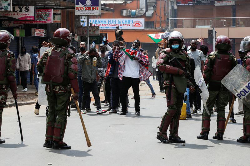 tear gas and stones as protesters across kenya say 'ruto must go!'
