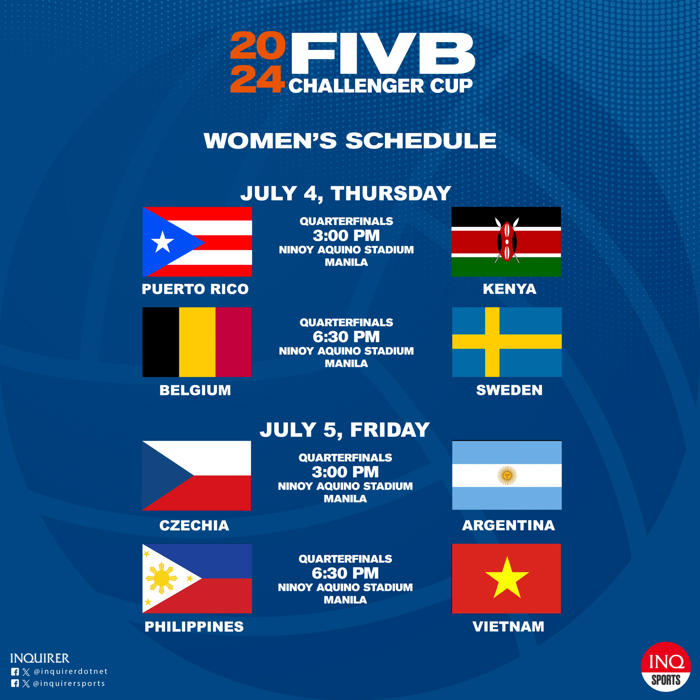 schedule: alas pilipinas women at fivb challenger cup 2024