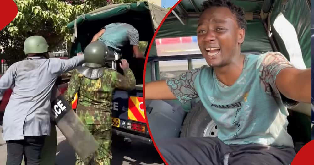 sigh of relief as kenyans learn protestor who wailed in police car from gunshot wounds is alive