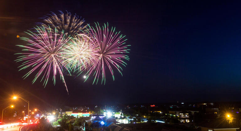 4th of july fireworks on the beach florida
