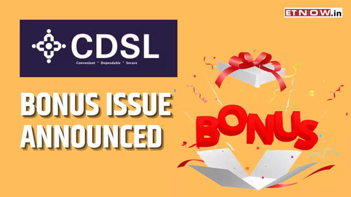cdsl bonus share news: big announcement - check ratio