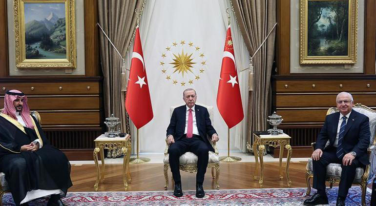 erdoğan, suudi arabistan savunma bakanı'nı kabul etti