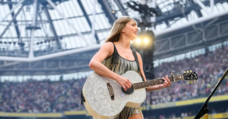 Taylor Swift performs on stage during The Eras Tour on June 28, 2024 in Dublin, Ireland. 