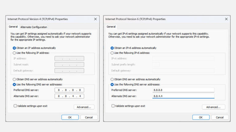 change DNS servers