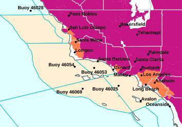 map shows california cities will 'roast' in record-breaking heat wave