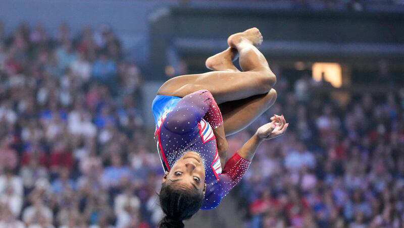 video: simone biles’ floor routine garners praise from fans, including taylor swift