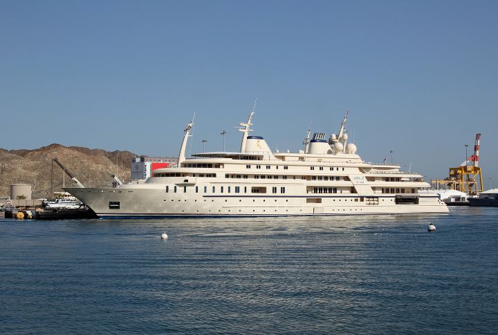 <p>This majestic vessel, initially commissioned by Qaboos bin Said Al-Said, the then Sultan of Oman, reflects the grandeur of Omani palaces. At 508 feet, this floating palace can accommodate about 70 guests in luxurious suites with a crew of over 150 to ensure smooth running. It also has a concert hall large enough to accommodate a 50-piece orchestra. Lürssen crafted the Al Said with Espen Oeino International, handling the exterior design, and British design house RWD styling the interior. </p>