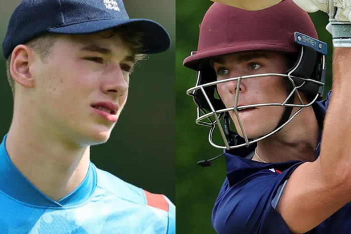 sons of michael vaughan and freddie flintoff likely to make debut for england u19 side together