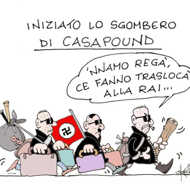Il dj di CasaPound assunto in Rai, la vignetta di Ellekappa_vignetta