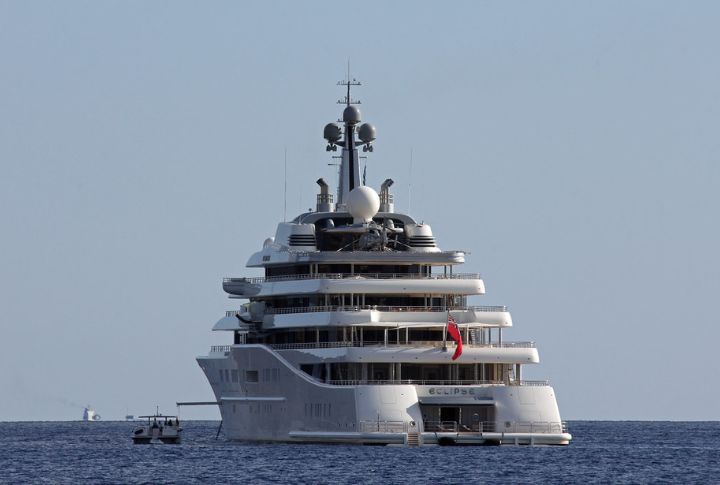 <p>We’ve seen some magnificent yachts, but this 533-foot beauty designed by Blohm+Voss takes the gold-encrusted cake. When Roman Abramovich, a Russian-Israeli businessman and politician, owner of Millhouse Capital LLC, and former owner of Chelsea Football Club, bought this yacht, it was the most expensive worldwide. Besides the two swimming pools and helipads, it reportedly has extensive security features such as an intruder system, missile detection, armor plating, bullet-proof windows, and an anti-paparazzi shield with laser beams. </p>