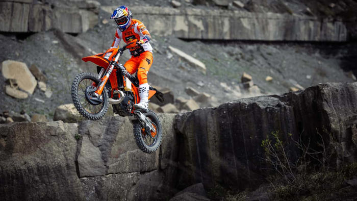 this ktm dirt bike is probably more than you can handle, sorry