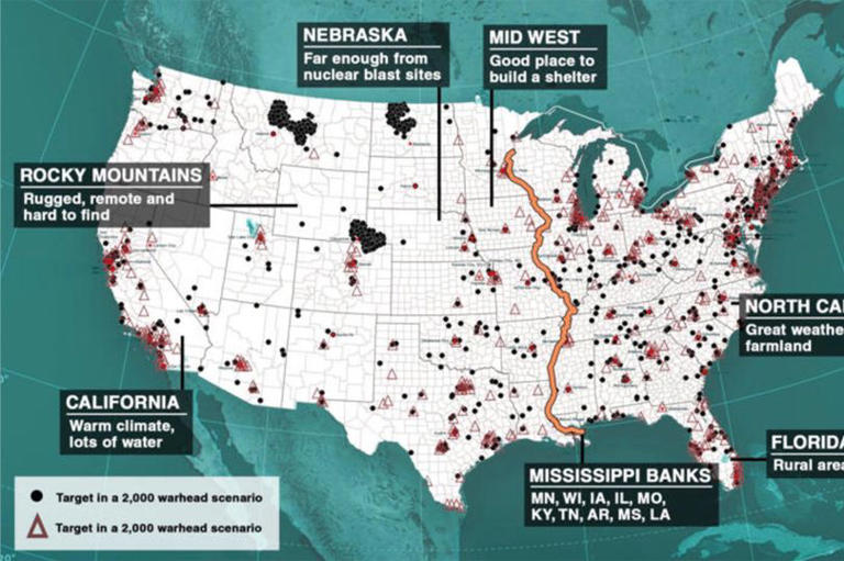 Chilling map reveals safest state to live if 'U.S. is targeted in ...