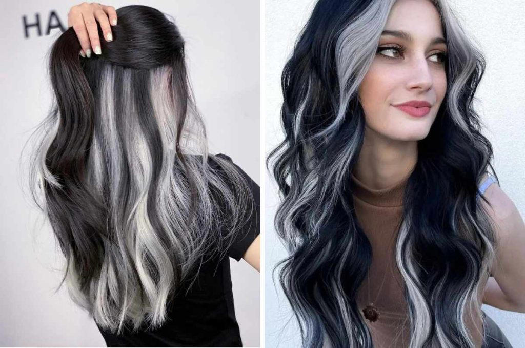balayage gris en cabello oscuro; ¿qué colores me favorecen si soy morena clara?