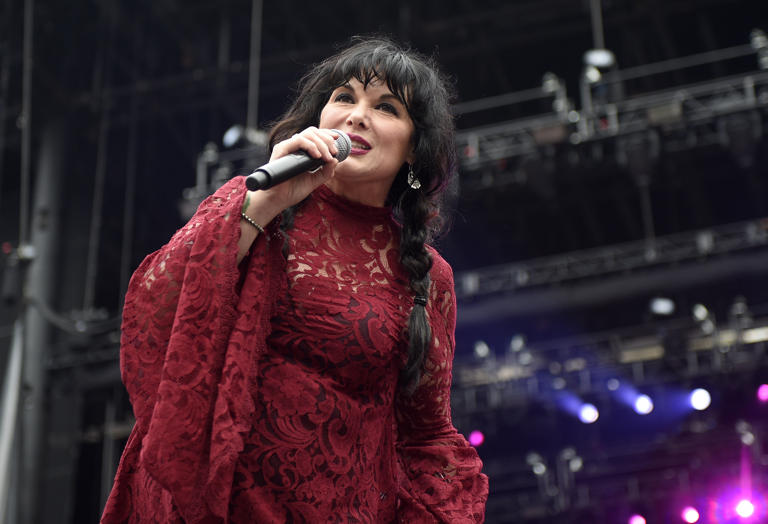 FILE -Ann Wilson, of Heart, performs at RFK Stadium in Washington on July 4, 2015. Wilson says she has cancer. The band is postponing the remaining shows on its Royal Flush Tour. (Photo by Nick Wass/Invision/AP, File)
