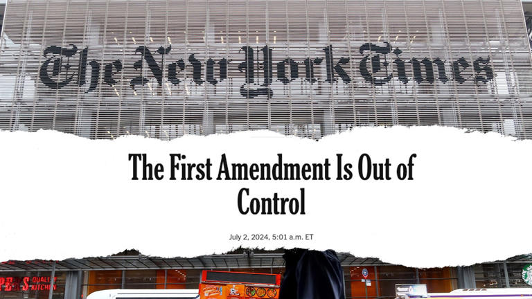 A New York Times opinion headline about the First Amendment was swiftly criticized on social media on Tuesday, July 2, 2024. Fox News