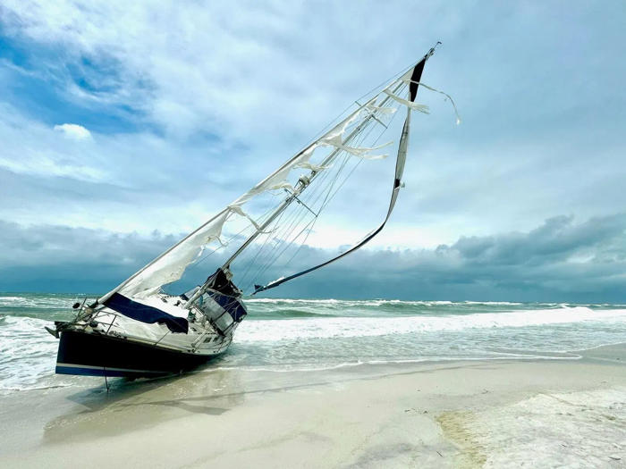 'ghost ship' washes ashore after surviving hurricane