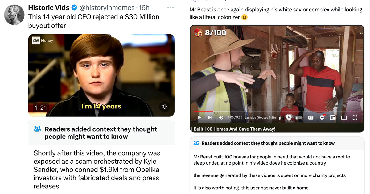 21 Community Notes Checking People With the Truth