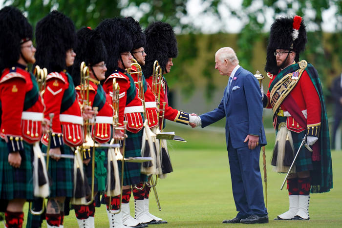 king charles and queen camilla host garden party at holyroodhouse as scotland's royal week kicks off