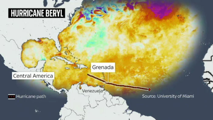 deadly hurricane beryl heads for jamaica - but why did it form so early in the season?