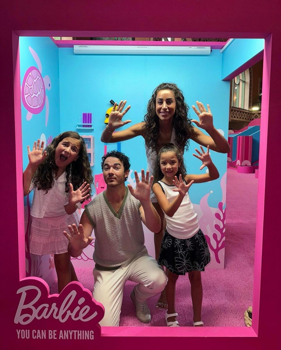 <p>The foursome enjoyed a Barbie-themed photo op while on vacation in the Bahamas. “The luckiest Ken in the world 🩷,” Kevin captioned the snaps via Instagram.</p>
