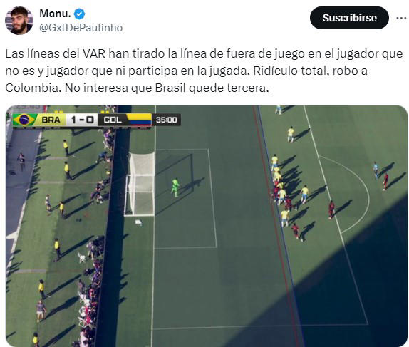 la reacción de la prensa mundial por el gol anulado a la selección colombia