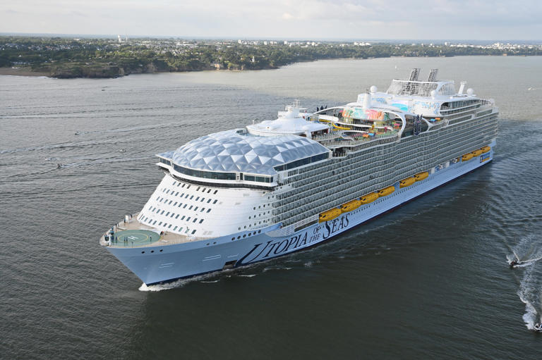 Royal Caribbean International’s Utopia of the Seas set sail from the Chantiers de l’Atlantique shipyard in Saint-Nazaire, France, after more than two years of construction. It will be based at Port Canaveral