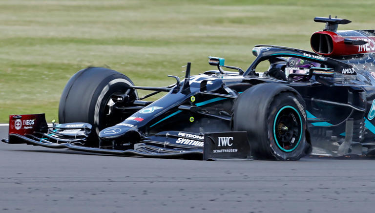 Hamilton won the 2020 British GP after suffering a punctured tyre on the last lap (Photo: Getty)