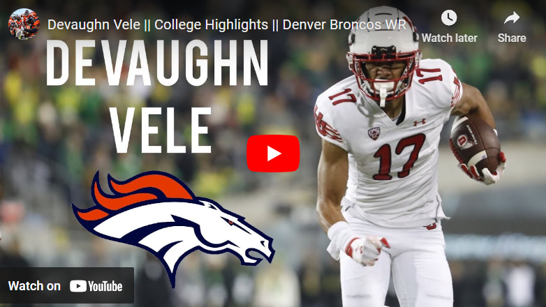 Check Out These Highlights Of Broncos Rookie WR Devaughn Vele