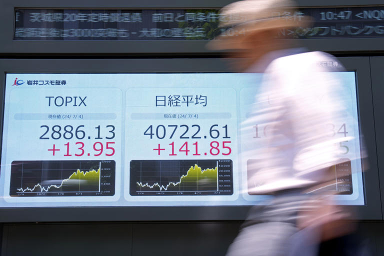 Stock market today: Japan's Nikkei 225 hits new record close, as other ...