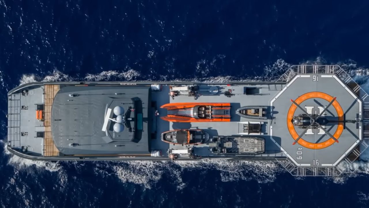 <p>Extra helicopters, speedboats, submarines, jet skis, and so much more are needed. We have to admit, we're impressed. These vessels offer everything and a bit more.</p>