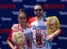Patrick Bertoletti wins Nathan’s Famous International Hot Dog Eating Contest; Miki Sudo sets new women’s record<br><br>