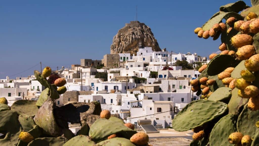 <p>Amorgos is another island that successfully avoided mass tourism. Here, you can stroll through the streets of the ancient city of Chora and marvel at its white houses, explore the local castle, or visit its old windmills, from where you will get a great view of the island.</p>