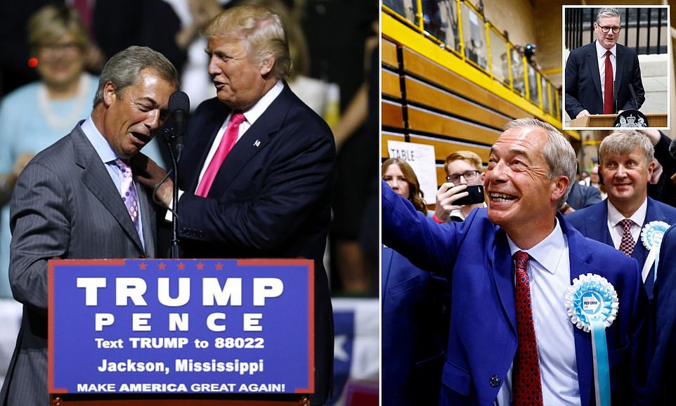 Trump Congratulates Right-wing Pal Nigel Farage But Ignores Starmer