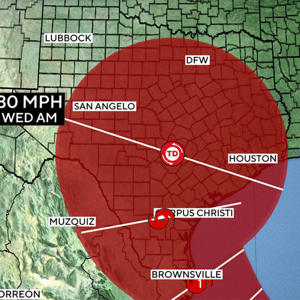 North Texas now within the probable path of Beryl<br><br>