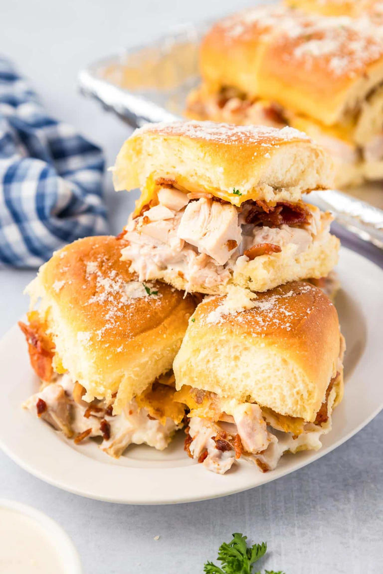 Chicken bacon ranch sliders