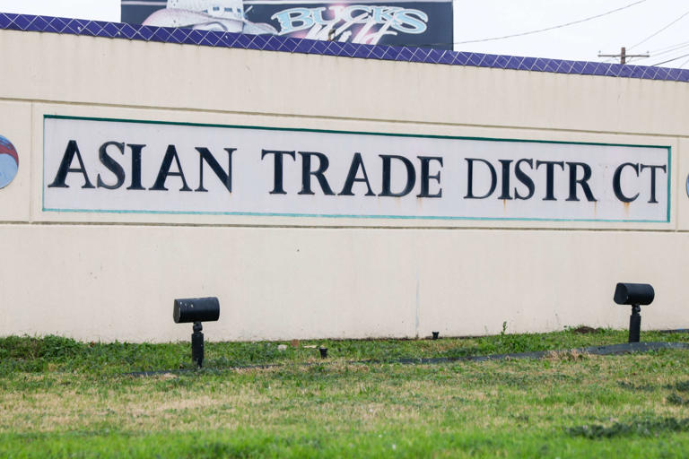 The Asian Trade District sign in Dallas on Wednesday, Dec. 7, 2022.
