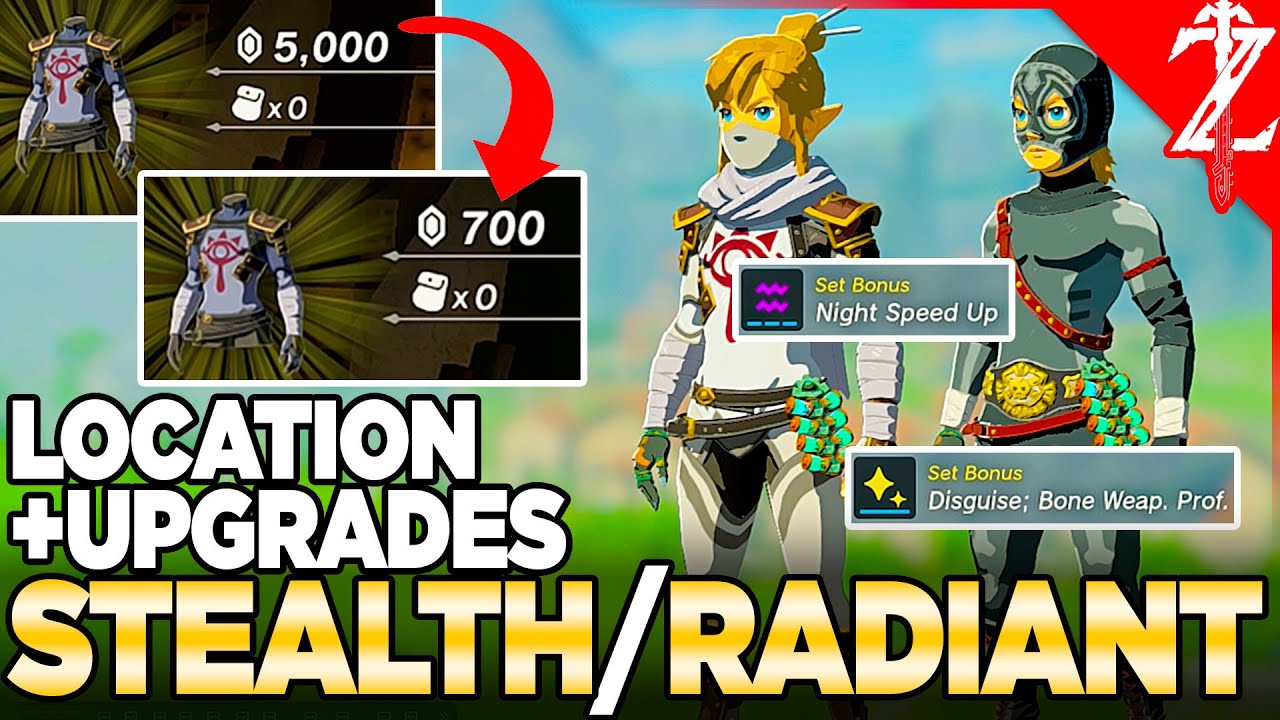 Discounted stealth and radiant armor locations in Tears of the Kingdom