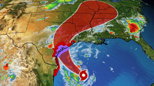 Hurricane Warnings Issued On Central Texas Coast Ahead of Beryl<br><br>