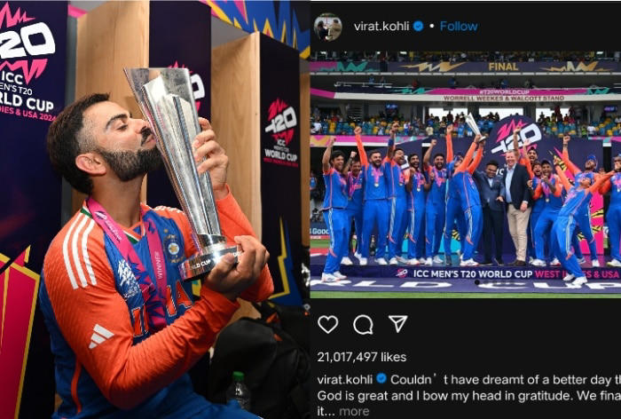 Virat Kohli's Instagram Post Celebrating India's T20 World Cup 2024 Triumph  Breaks Several Records