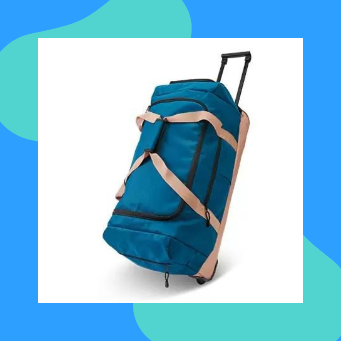 <p class=""><b>Price: $19.99</b></p><p class="">If summer vacationing and travel has left your luggage looking worse for wear, now is the time to grab a spacious rolling duffel bag at a great deal. </p><p class="">They measure 27.36 inches by 11.61 inches by 12.99 inches and are available in four color options, including two patterns and two plain colors. A telescopic handle and inline skate wheels make this duffel perfect for travelers. </p>