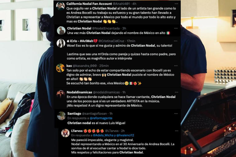 Comentarios en Twitter sobre el show de Nodal en Italia.