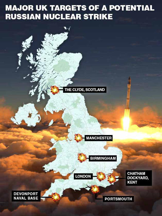 A map showing all the targets listed by Popov (Picture: MetroUK)