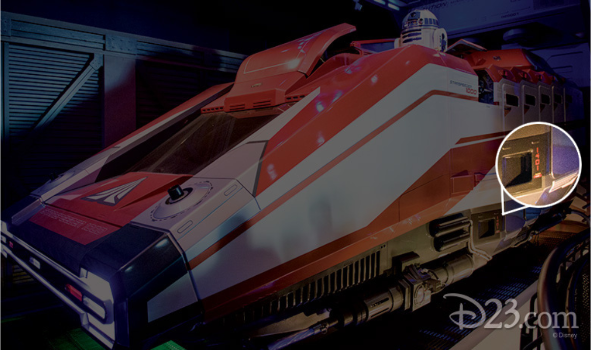 <p><span>As I mentioned previously, Star Tours operates very similarly to an airport. When you book a flight at an airport, you have a specific flight number. The same is true for Star Tours!</span></p> <p><span>When flying with Star Tours, you will be on Flight 1401. The number 1401 is a reference to Walt Disney Imagineering. More specifically, it's the address number of Walt Disney Imagineering's physical location. The address is: 1401 Flower Street, Glendale, CA 91201.</span></p>