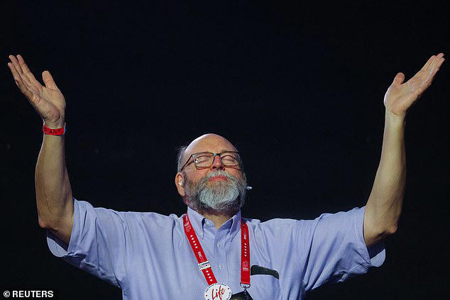 Delegates prayed for Trump during a benediction on Monday