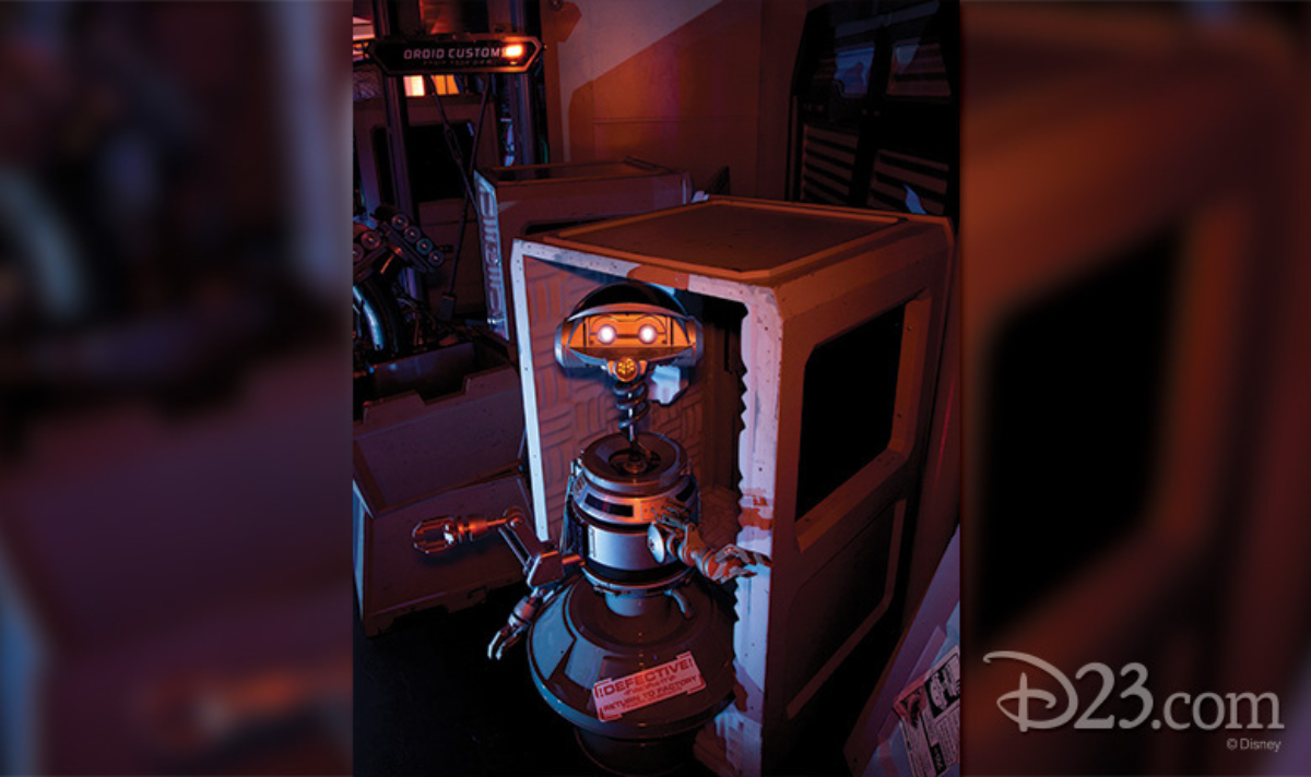 <p><span>As I previously mentioned, Rex is no longer the pilot. His role has been taken over (rather unwillingly) by C-3PO. Even so, you can still find Rex in two locations. One of his current locations is still within Star Tours!</span></p> <p><span>While you're in the queue, you'll be able to spot Rex. However, now he's not as active, lively, and entertaining as he once was. Now you'll see him in a box and labeled as defective.</span></p> <p><span>Even though this is a rather unfortunate state to see him in, you can have a better experience with him by going to Oga's Cantina! Oga's Cantina is the local watering hole of Batuu, the planet that you're on when you're in <a href="https://mickeyvisit.com/star-wars-land-guide/">Star Wars: Galaxy's Edge</a>. At Oga's Cantina, you'll be able to find a spread of concoctions, both alcoholic and non-alcoholic, as well as some small bites. The atmosphere at Oga's is fun and high spirited. Part of this vibe no doubt comes from the music that's being played.</span></p> <p><span>The sweet beats at Oga's Cantina are being spun by none other than DJ R-3X (or DJ </span><i><span>REX</span></i><span>). Rex is the same droid that previously piloted the Starspeeder 3,000 for the Star Wars attraction. Even though he's moved on from his piloting job, it's nice to see him still take on a special role within the Star Wars universe at the Disney theme parks.</span></p> <p> <a href="https://mickeyvisit.com/ogas-cantina-review/"><strong>For more information on Oga's Cantina, click here for our FULL REVIEW!</strong></a></p>