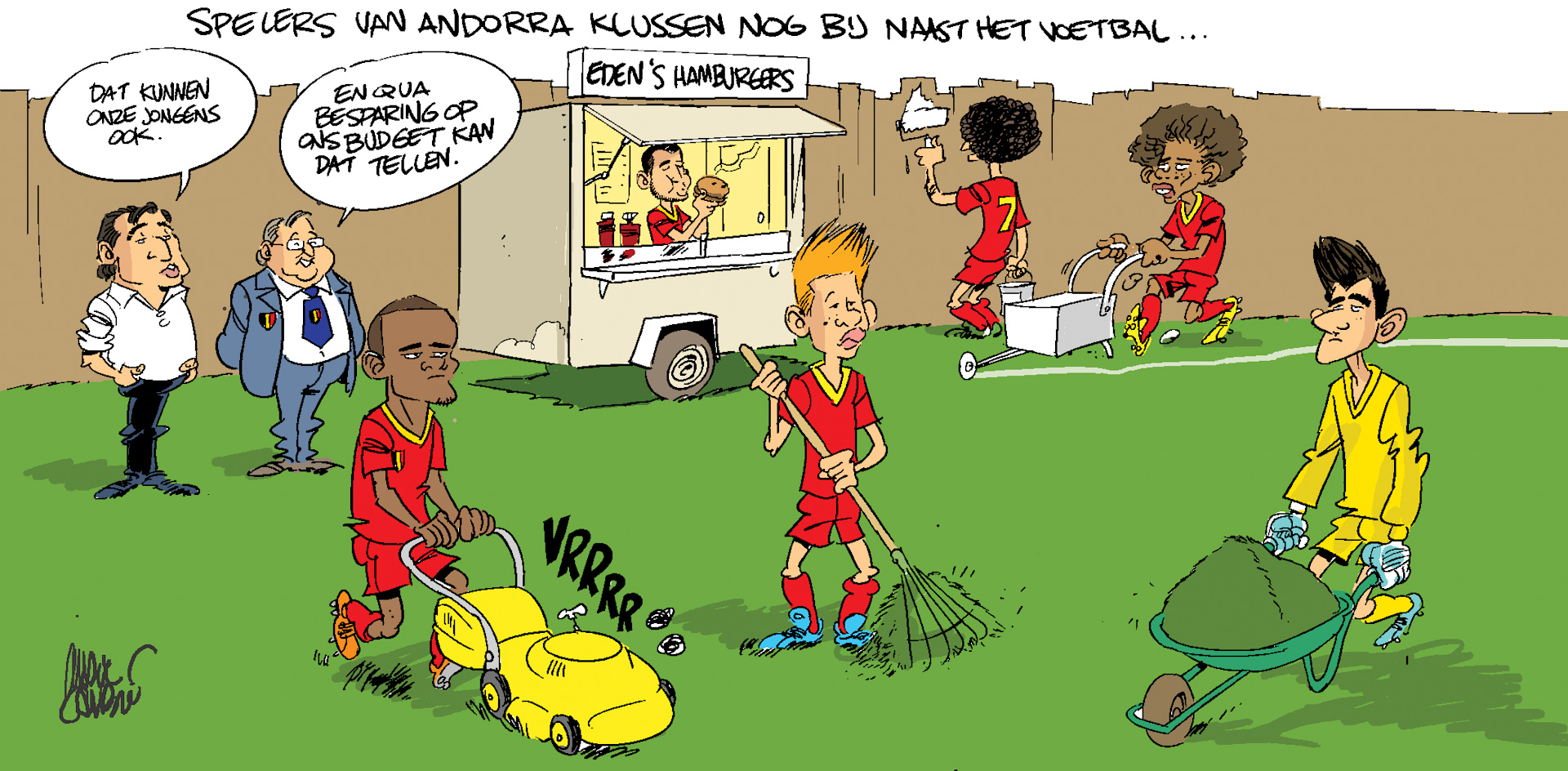 Rode Duivels klussen bij