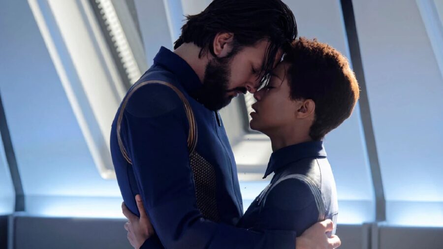 <p>Another way this Star Trek: Discovery episode calls back to The Next Generation is by having Burnham begin her relationship with Ash Tyler in an alternate timeline before it begins in the main timeline. This is an echo of something that happened in TNG: in “Parallels,” Worf visited multiple alternate realities, including one where he was married to Deanna Troi. He had never considered dating the Betazed counselor, but by the series finale “All Good Things,” the two were officially a couple.</p>