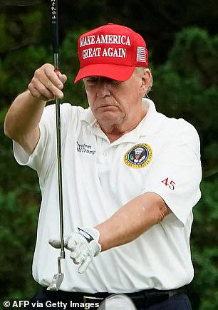 Trump is often spotted playing golf